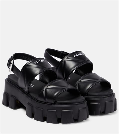 prada logo sandal|More.